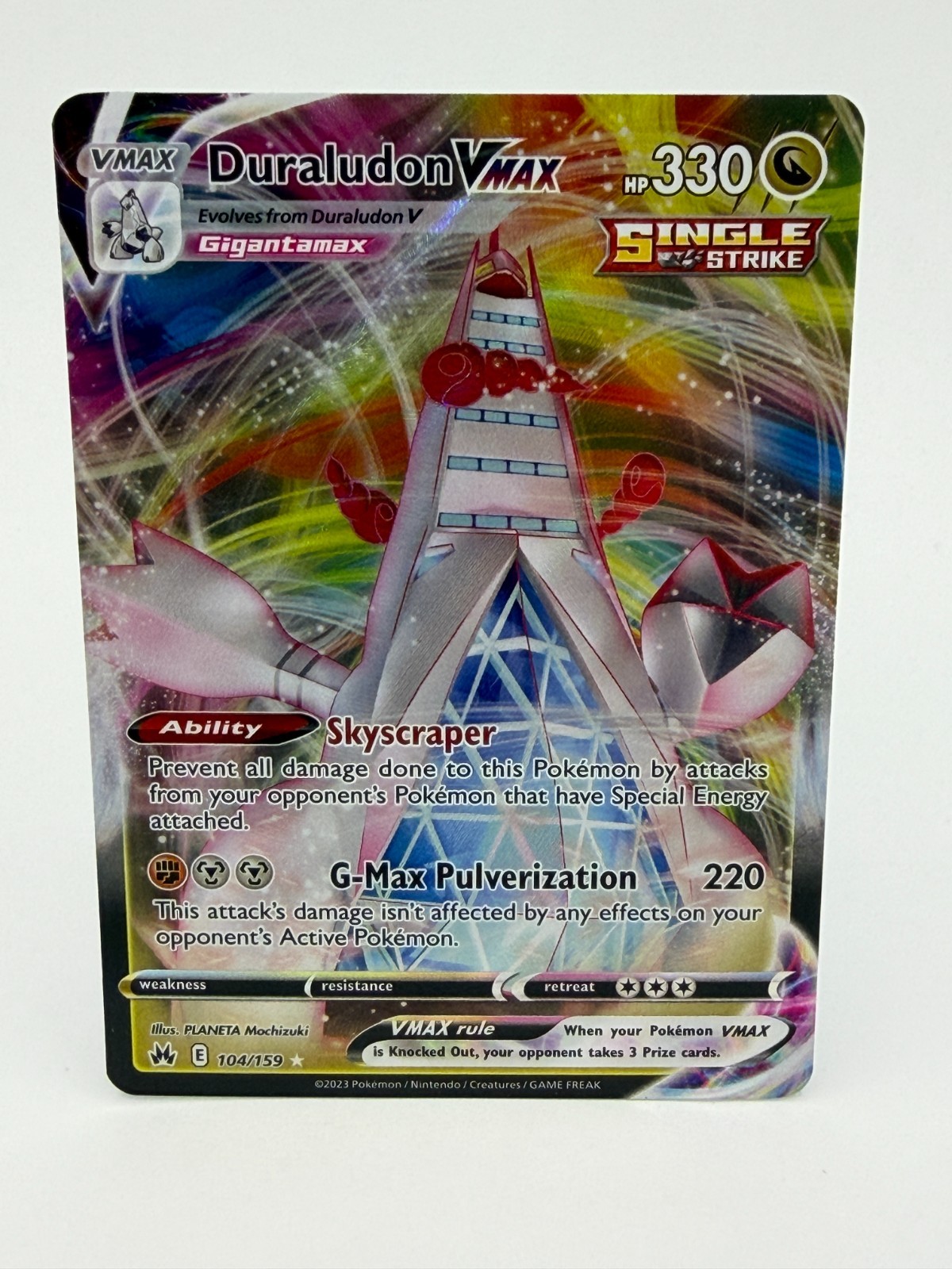 Pokemon Duraludon Vmax Ultra Rare Crown Zenith 104/159