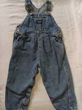 Vtg OshKosh B'Gosh Girls Vestbak Denim Overalls Blue Wash Toddler 4T USA