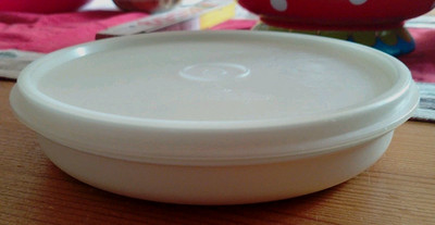 Tupperware Servierschale Teller mit C-Deckel Aufschnitt Wurstdose flach Nr. 1262