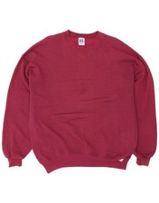 Russell Athletic Mens Sweatshirt Jumper XL Burgundy Cotton DJ03