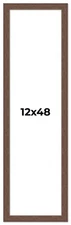 12x48 Frame Brown Barnwood Picture Frame Photo Frame UV Acrylic, Acid Free