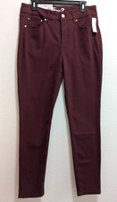 Seven7 Women's Tummyless Skinny Jeans Size 12 Porte Royale Burgundy 69 Nwt