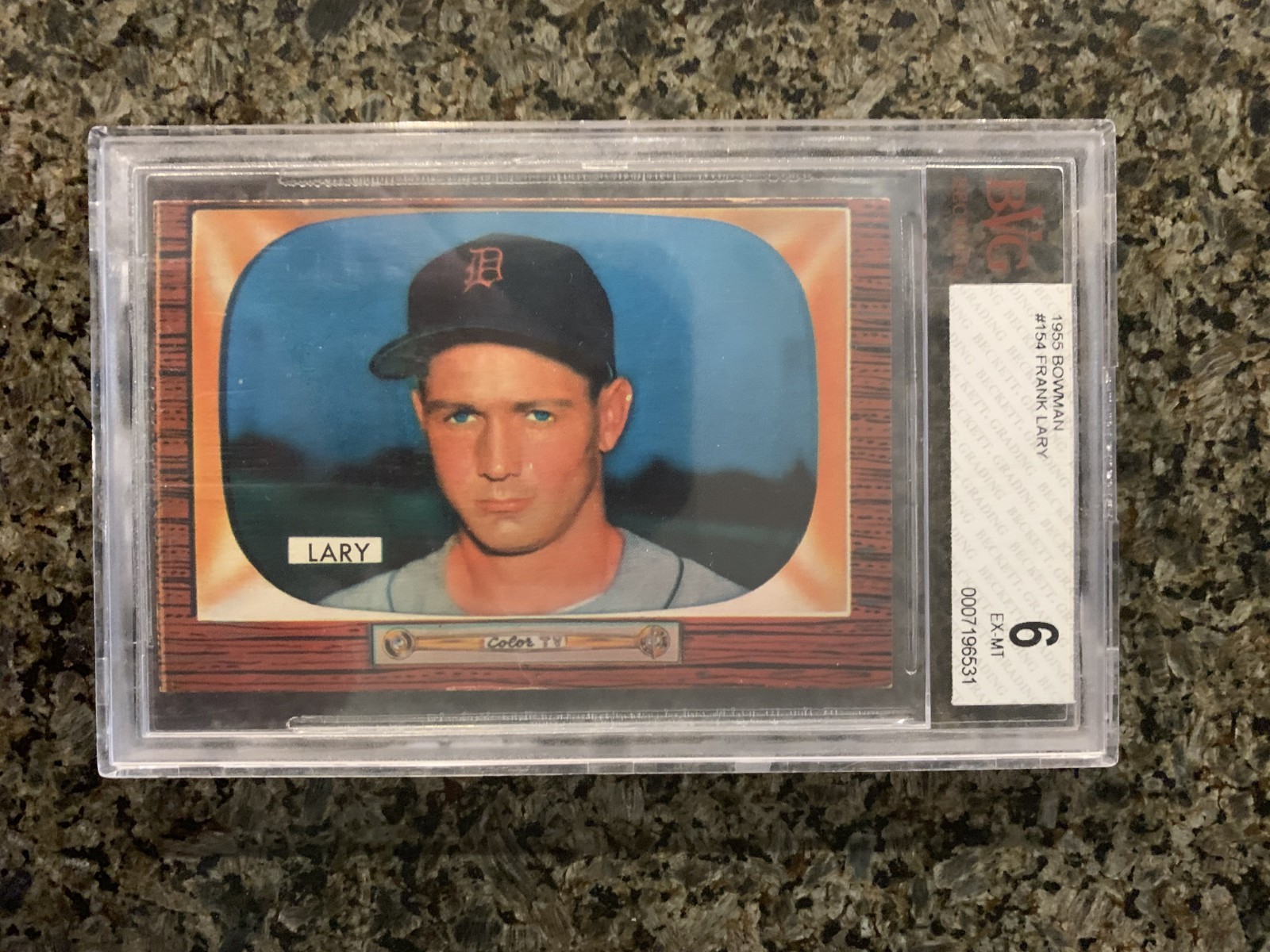 1955 Bowman Baseball #154 Frank Lary, BVG 6 (ex-mt)