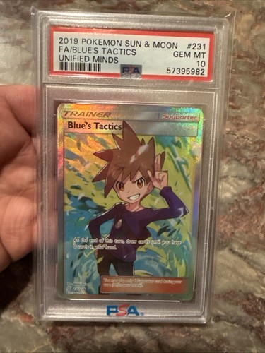 PSA 10 Blue's Tactics - 231/236 - Unified Minds - Pokemon - Read Description
