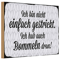 Holzschild Spruch 30X20Cm Ich Bin Nicht Einfach Gestrickt