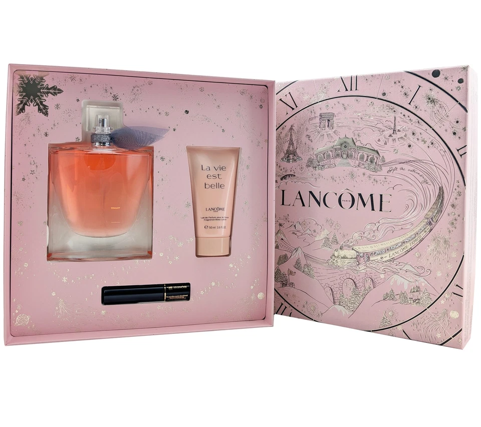 Lancome LA VIE EST BELLE 1 x Geschenkset = 1 x 100ml EdP + Bodylotion + Mascara - Bild 1 von 3