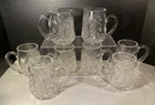 *VINTAGE* Waterford Crystal Set of 8 Tankard Beer Mugs 4 1/2" Made in IRELAND