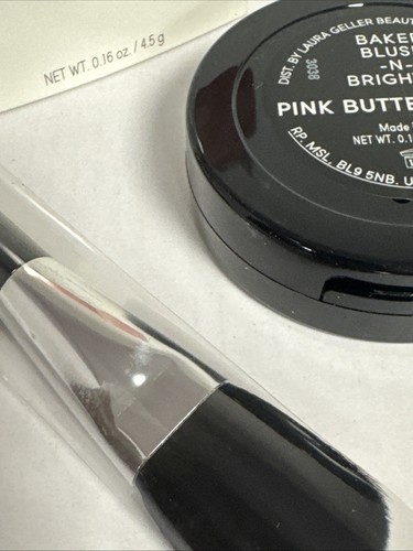 LAURA GELLER Baked Blush-N-Brighten Marbleized Blush 4g Pink Buttercream & Brush - Picture 5 of 7