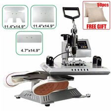 USA - 3 in 1 Digital Heat Press Transfer Machine for Shoes T-shirt Swing Away