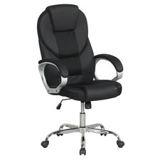 Leather Office Chair Ergonomic Mesh Executive Chair with Padded Armrests and Roc