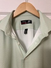 J. Ferrar Slim Fit Button-Up Shirt L, Green, Long Sleeve Casual