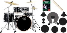 Mapex Venus Stage Black Galaxy Sparkle Starter Set Schlagzeug Schule Dämpfer