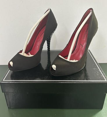 CESARE PACIOTTI.    DAMENSCHUH CP.RASO SEIDE SCHWARZ 35,5