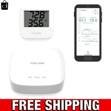 Long-Range Temperature & Humidity Sensor - -22°F to 158°F for Fridge & Pet Care