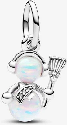 Pandora Schillernder Schneemann Charm-Anhänger 792981C01 Anhänger - Bild 1 von 4