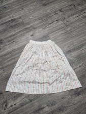 Vintage Lauren Ralph Lauren Midi Skirt Womens 12 Floral Striped Skirt