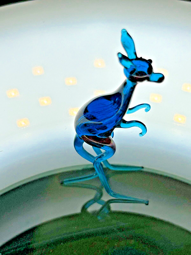 Vintage Kangaroo Figurine Blown Glass Delicate: Blue Murano? - Picture 11 of 22