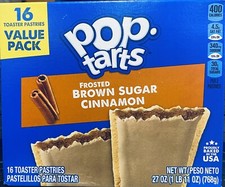 Kellogg's Pop Tarts FROSTED BROWN SUGAR CINNAMON Toaster Pastries 27oz Box 16 ct