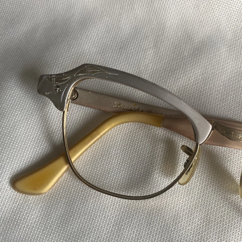 Bausch & Lomb Cat очки GF ~ штамп B & L 1/10 12K GF ~ 20-44 ~ алюминий - Изображение 4 из 4