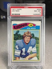 1977 Topps Joe Reed #508 - PSA 8 - Detroit Lions