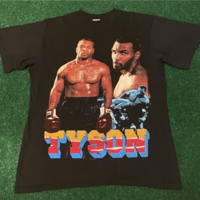 Vintage 90s Rap Tee Shirt Mike Tyson Big Face Boxing Rare VTG Mens Size L Tupac