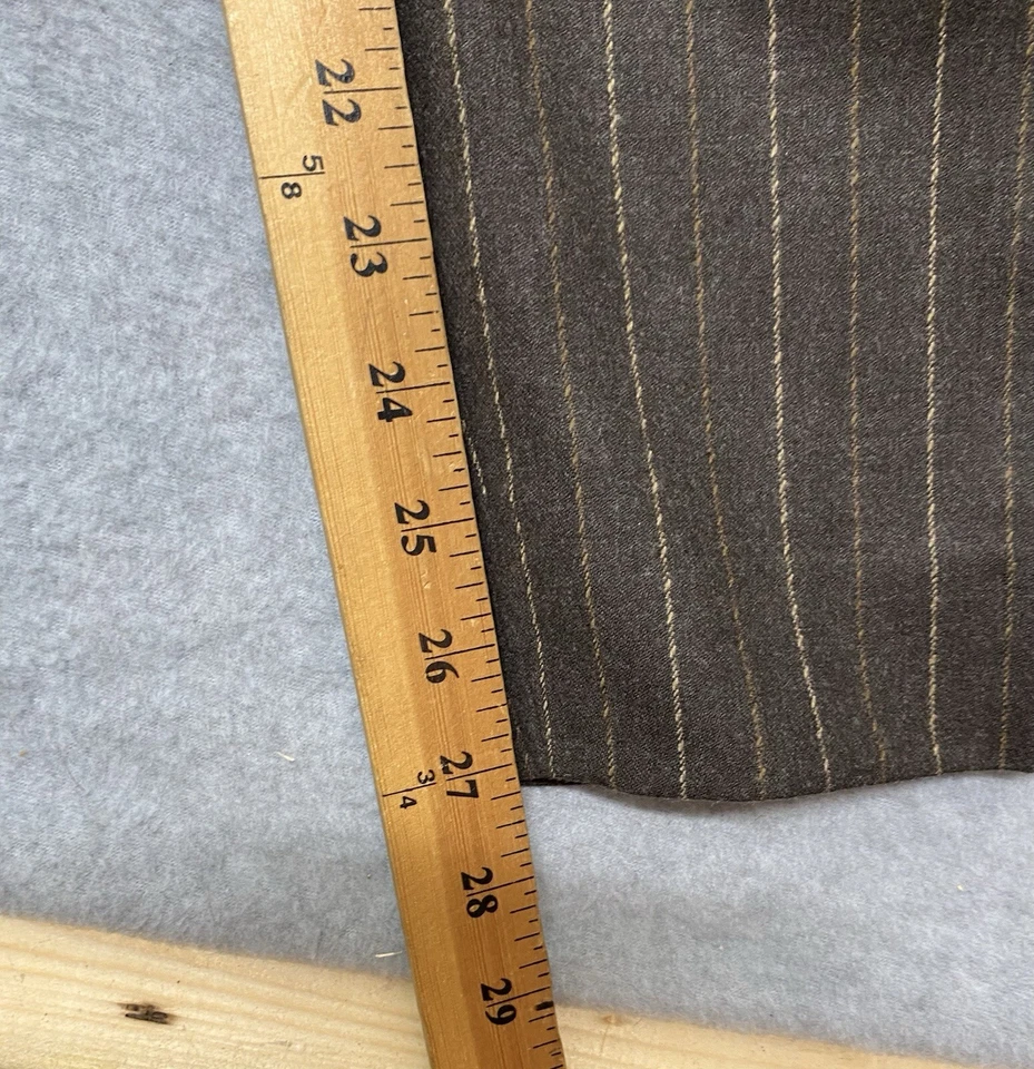 Calça Talbots Feminina Petites Tamanho 16W Mistura de Lã Elástica Listra de Corda Marrom - Imagem 3 de 4