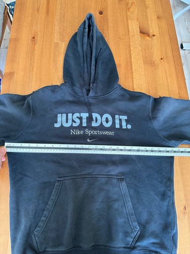 Nike Pullover Hoodie Size Small/Medium | Black Grey Hooded Sweat M Men's Swoosh - Picture 7 of 15
