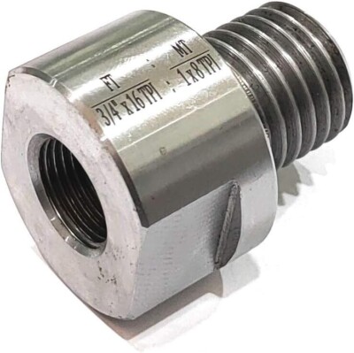 Woodworking Headstock Spindle Adapter (FT 3/4'' X 16 TPI TO MT 1'' X 8 TPI( USA)