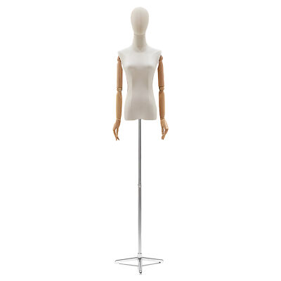 PP Realistic Display Head Turns Dress Form With Base Female Mannequin Full Body