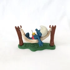 Smurfs Hammock Smurf Sleeping 40226 Rare Vintage 1981 Schleich  Figure Toy Peyo