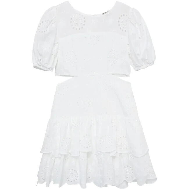 Vestidos Casual Blanco 100% Algodón para Niñas