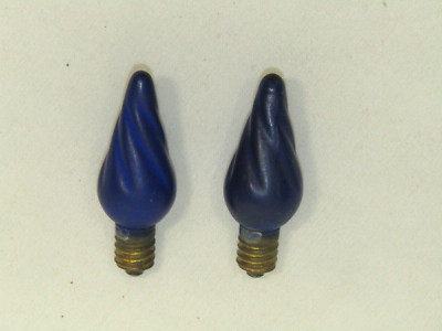 C6 GE Mazda Detecto Blue Christmas Light Antique Tested Working 1930's