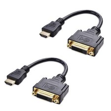 2Pk HDMI Male to DVI Female Adapter Cable Bi-Directional Converter Cord for HDTV