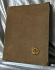 SPERRY-UNIVAC HEAVY BUSINESS BINDER. MINUTEMAN 1776-1976 BRASS BICENTENNIAL 