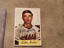 Pete Super Athletics Autographed Signed 1954 Bowman Baseball Card #99 - Near Min