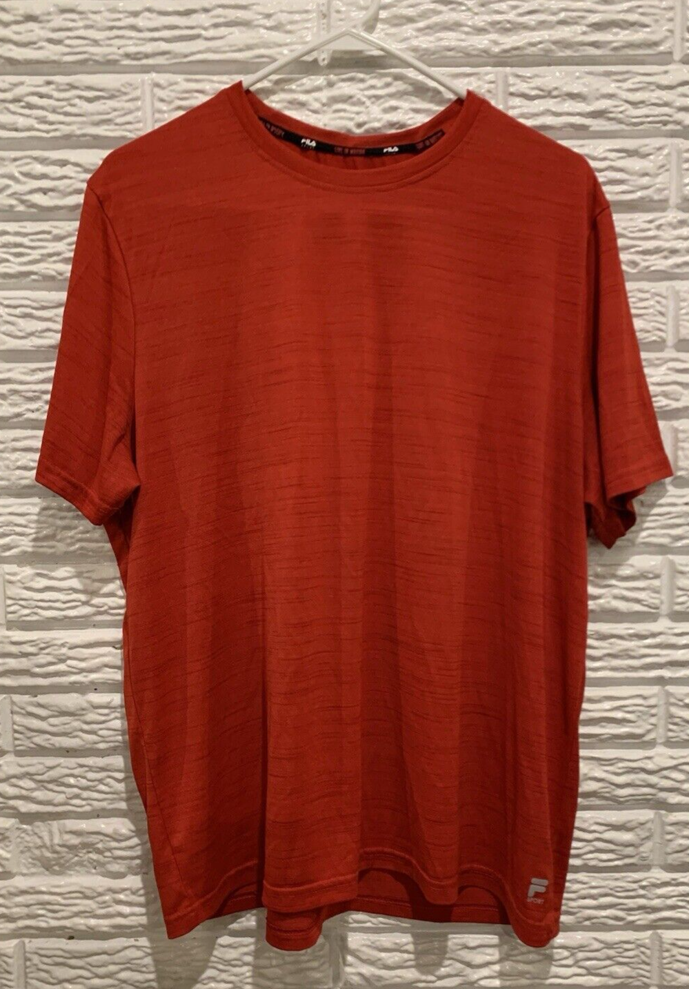 T shirt uomo Fila Sport Live in Motion taglia XL rossa manica corta poliestere