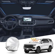 Car Windshield Sun Shade Block UV Visor Foldable For Chevy Tahoe 2021-2024 2025