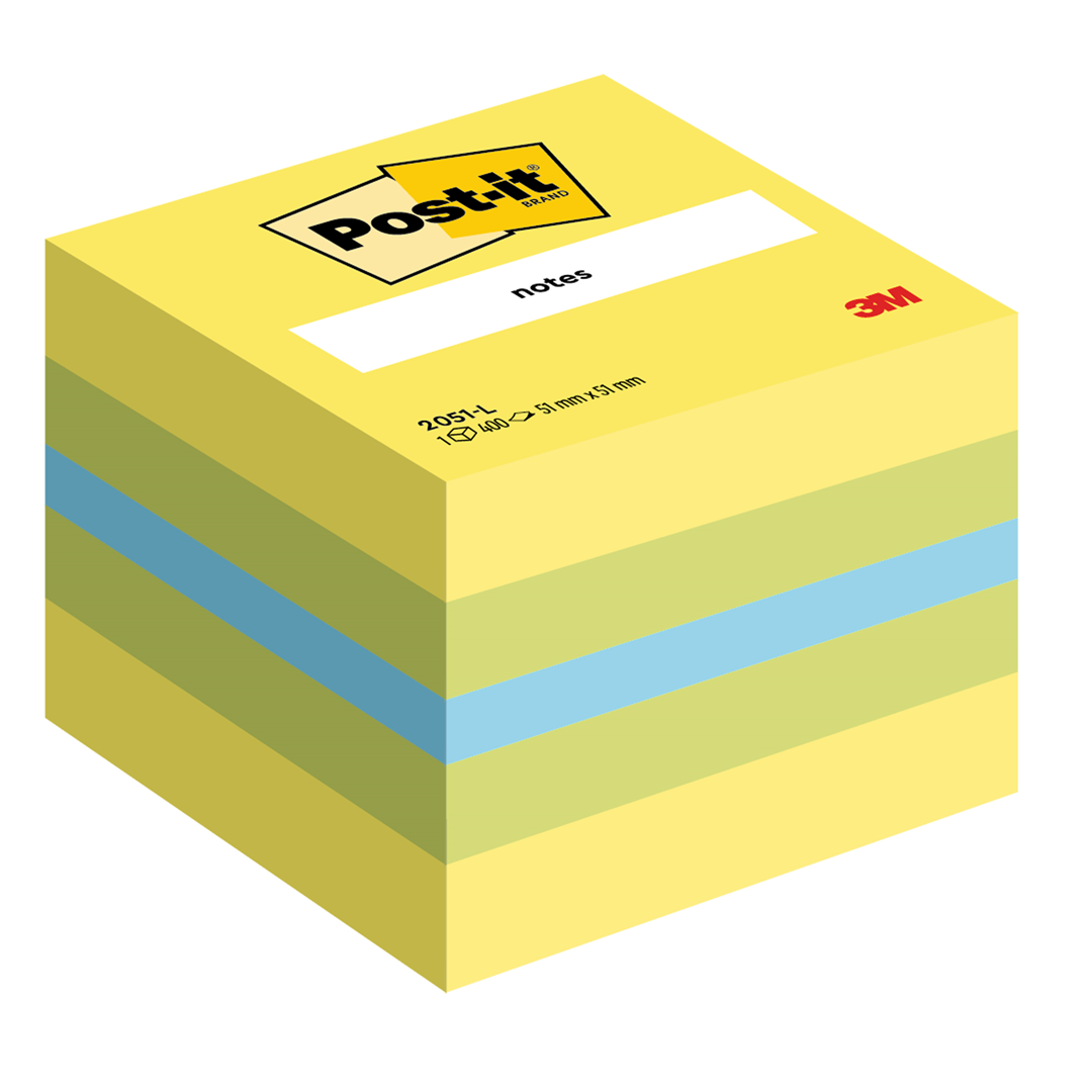 Blocco  2051-L Minicubo Giallo Neon 51x51mm 400fg | Post-it