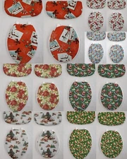 Christmas Toilet Seat Lid and Tank Cover Set (7 Patterns Available)