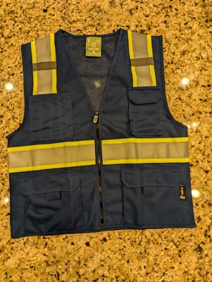 TuGlow High Visibility Safety Vest Royal Blue size M