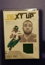 2020 Panini Playbook Football Next Up Denzel Mims JERSEY PATCH RC #NU-23 