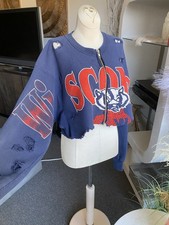 Furst of A Kind Vtg Football Crop Sweatshirt Top free people grunge 90s college