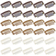 30 Pieces 32 Mm 9-Teeth Hair Extension Clips Hair Extension Wigs Snap Clips Comb