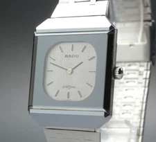 Vintage [N MINT] Rado DiaStar 67-396.0067 Silver Square Manual Men's Watch JAPAN