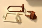 Vintage Fisher Price Western Town 934 Brown Saddle + 2 Horse Harness
