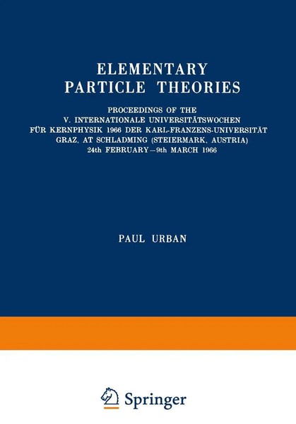 Paul Urban | Elementary Particle Theories | Taschenbuch | Englisch | Iv-image