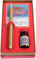 Kalligraphie-Set Goldener Federhalter Tinte Johannisbrot Rot J. Herbin 3 StüCk