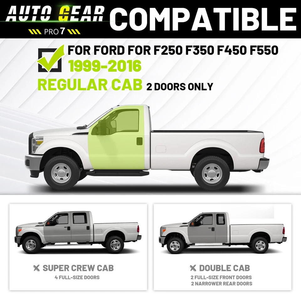 Side Step Running Boards For 1999-2016 Ford F250 F350 F450 F550 Regular Cab - Image 2 of 4