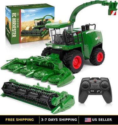 Remote Control Combine Harvester Toy 1/24 Scale RC Tractor Farm Vehicle