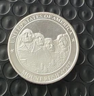 2 OZ. MOUNT RUSHMORE DANBURY MINT SYMBOLS OF AMERICAN .999 SILVER ROUND
